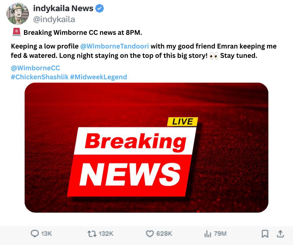 Wimborne CC tweet media