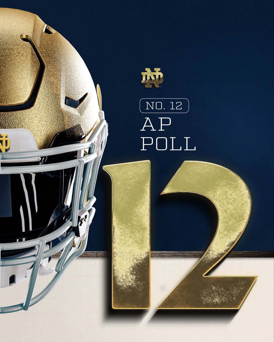 1️⃣2️⃣ in the AP Poll

#GoIrish☘️