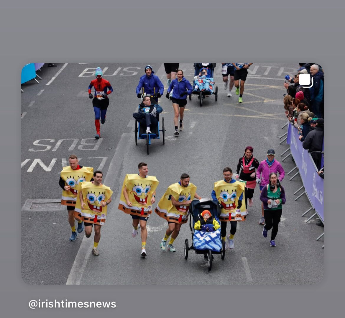JonathanOShea4's tweet image. Run a marathon in a SpongeBob costume ✅. What a day