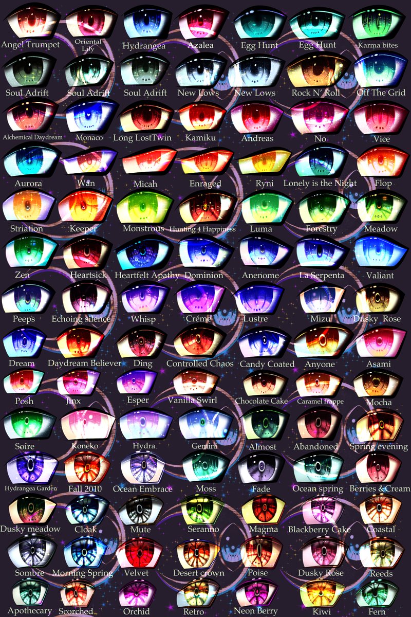 MissEdenNoir's tweet image. Yeah, part two is officially done, and there’s a few eyes on here that aren’t yet posted, but that’s okay part. I did notice that these got smaller as I went down but oh well. 
#art #artchallenge #palettechallenge #cute #cool #shiny #eyes #colorful