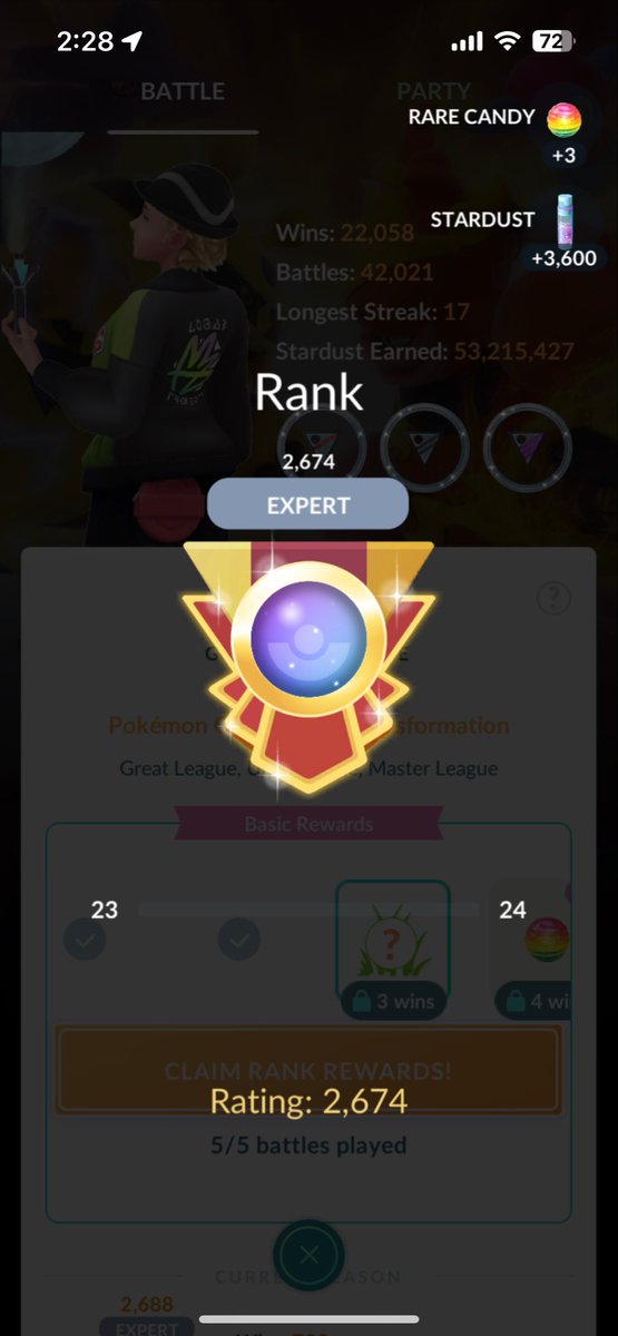 Started at 2674. Ended at 2674 🙃