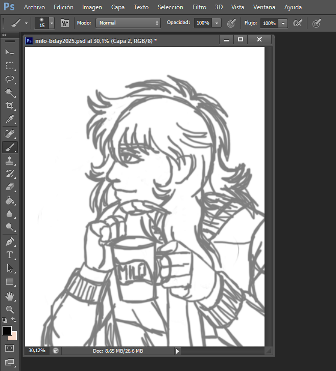 pepacchan's tweet photo. Cocinando algo para el cumpleaños del husbando. Sip, todos mis dibujos empiezan siendo una inmundicia de trazos uno sobre otros(? #wip #scorpiomilo https://t.co/q1fbqE7ogd