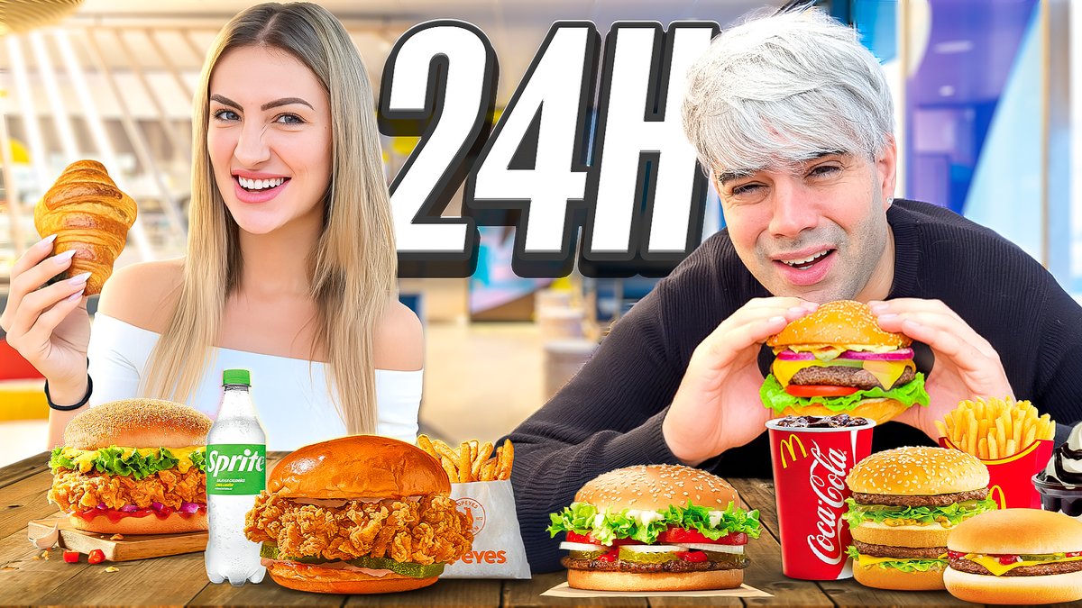 24 horas COMIENDO COMIDA RÁPIDA ¿es posible aguantar?

RT y a DISFRUTAR
▶️ youtu.be/RjwWva-QfPI
