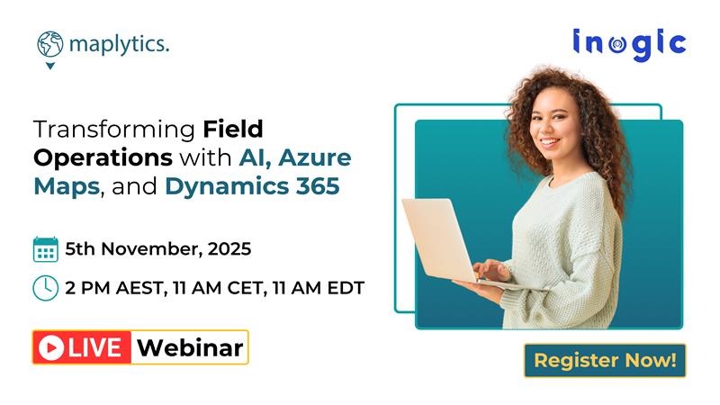 Maplytics's tweet image. What if your CRM could do more than store data? Join our webinar: Transforming Field Operations with AI, Azure Maps &amp;amp; Dynamics 365
📅 Nov 5 | 2 PM AEST / 11 AM CET / 11 AM EDT 

👉 Register here → maplytics.com/events-webinar…

#Dynamics365 #CRM #Maplytics #LocationIntelligence