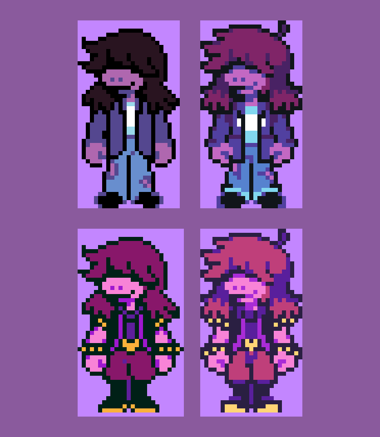 Tessa_Mayonessa's tweet photo. #susiedeltarune resprite (HAIR STRONGLY INSPIRED BY @golden_anomaly 's susie)
#DELTARUNE #deltarunefanart https://t.co/AbNJEYSSBw