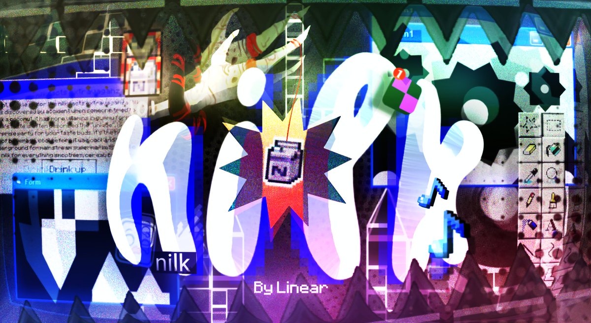 "Nilk" Thumbnail - For <a href="/LayoutPerson/">Blueskii</a> 

❤️/🔁/💬 - Pleasee 🛐

------------------------
 #GeometryDash #gd #artwork #thumbnail #desing #terraria #dark #nilk #demon #layout #gdtwt