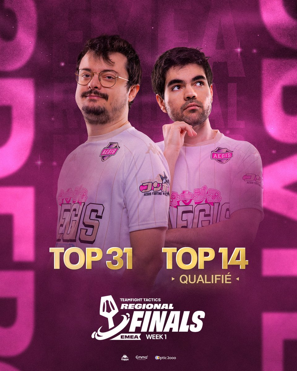 𝗘𝗠𝗘𝗔 𝗥𝗲𝗴𝗶𝗼𝗻𝗮𝗹 𝗙𝗶𝗻𝗮𝗹𝘀 : Résultats Week 1

Après deux jours intensifs de compétition, Opale se qualifie pour la Week 2 et sécurise surtout sa place au Pro Circuit !

Pour PdB, c’est malheureusement une fin de tournoi, et de saison 😔

Envoyez-lui de l’amour 🤍💛