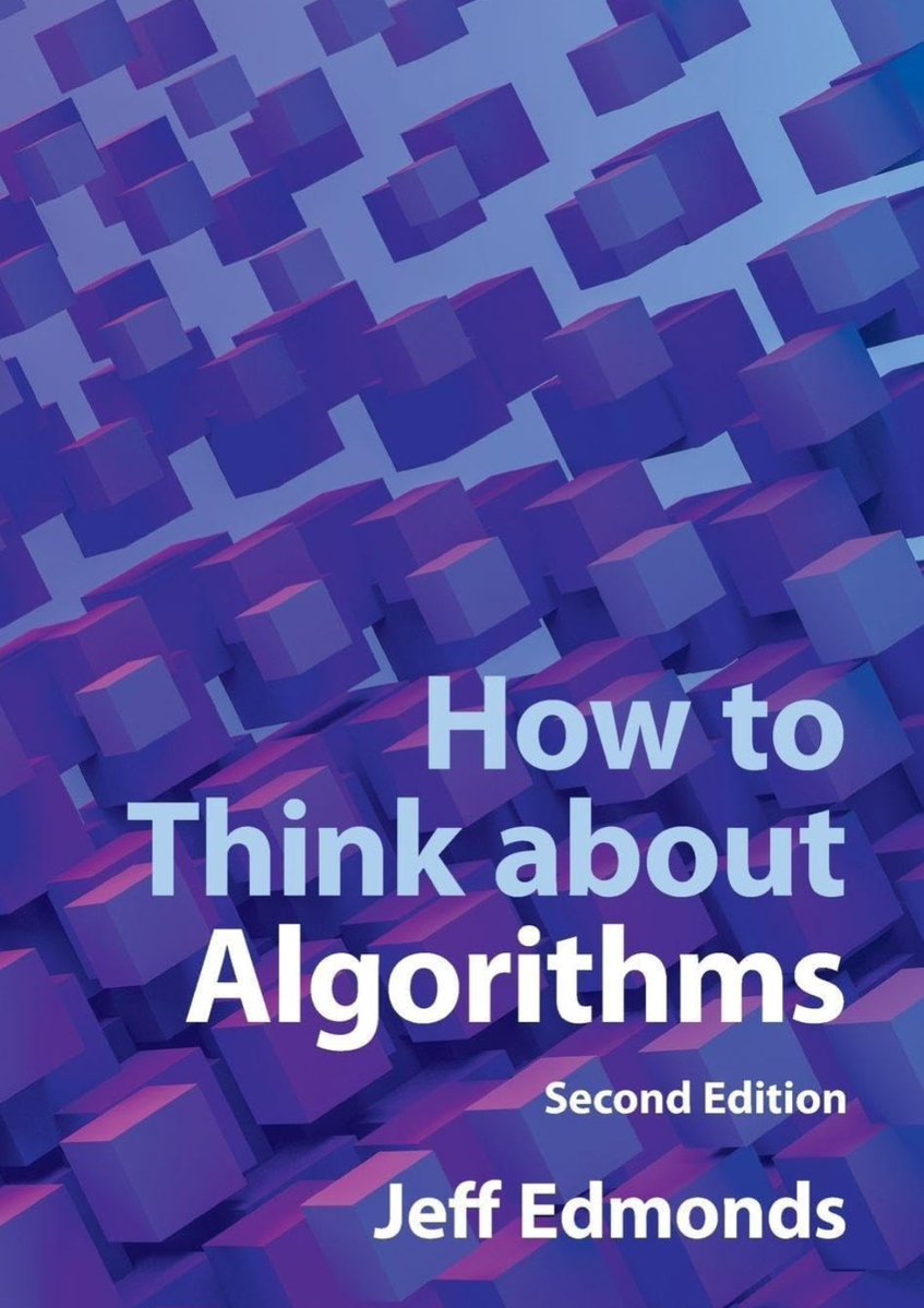 oprydai's tweet image. most books teach algorithms. this one teaches how to think about them.
> this book sharpens your reasoning, not just your syntax; 
> perfect for students, interview preppers, and anyone who wants to solve problems like a computer scientist