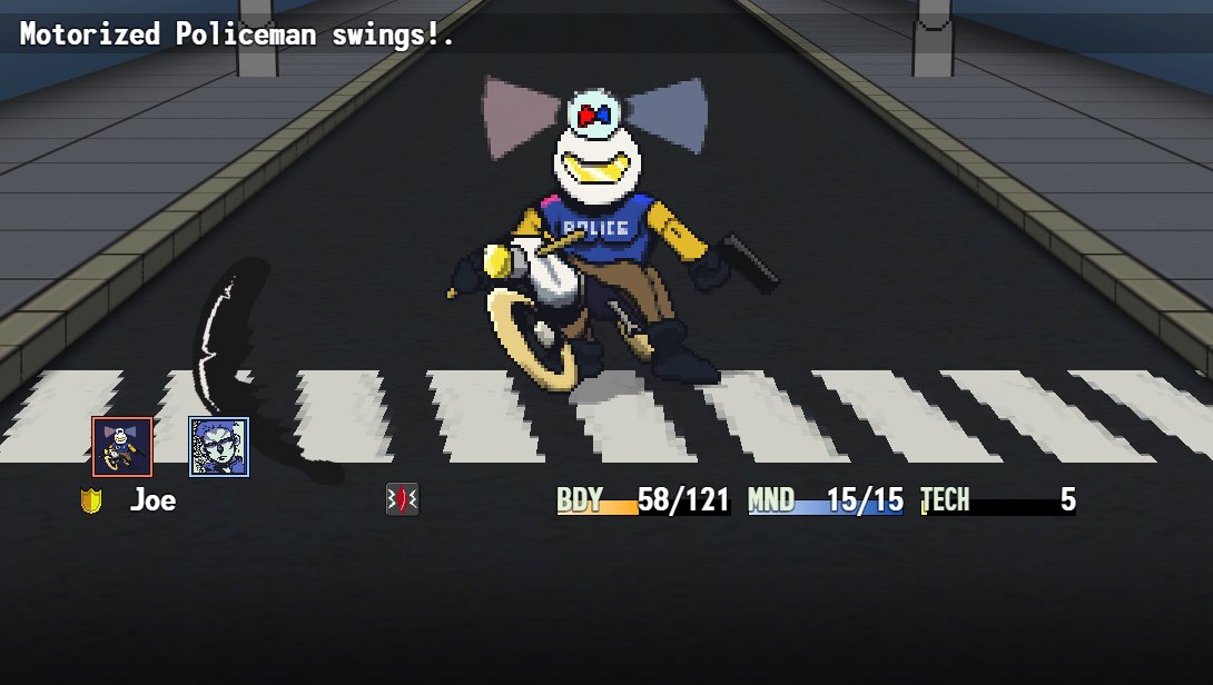 If you ever dreamed about fighting a cop on his bike, this is the moment #rpgmaker