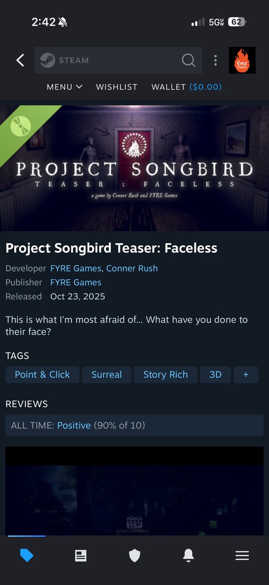 FyreGamesReal's tweet photo. Hey y’all. Game marketing is hard.
Here’s some pics of me and my dog, Boomer
Anyways, play the demo for my upcoming horror game Project Songbird on Steam. It’s free 👀
#horrorgame #horror #indiegames #horrordemo https://t.co/VtIJZdSCFA