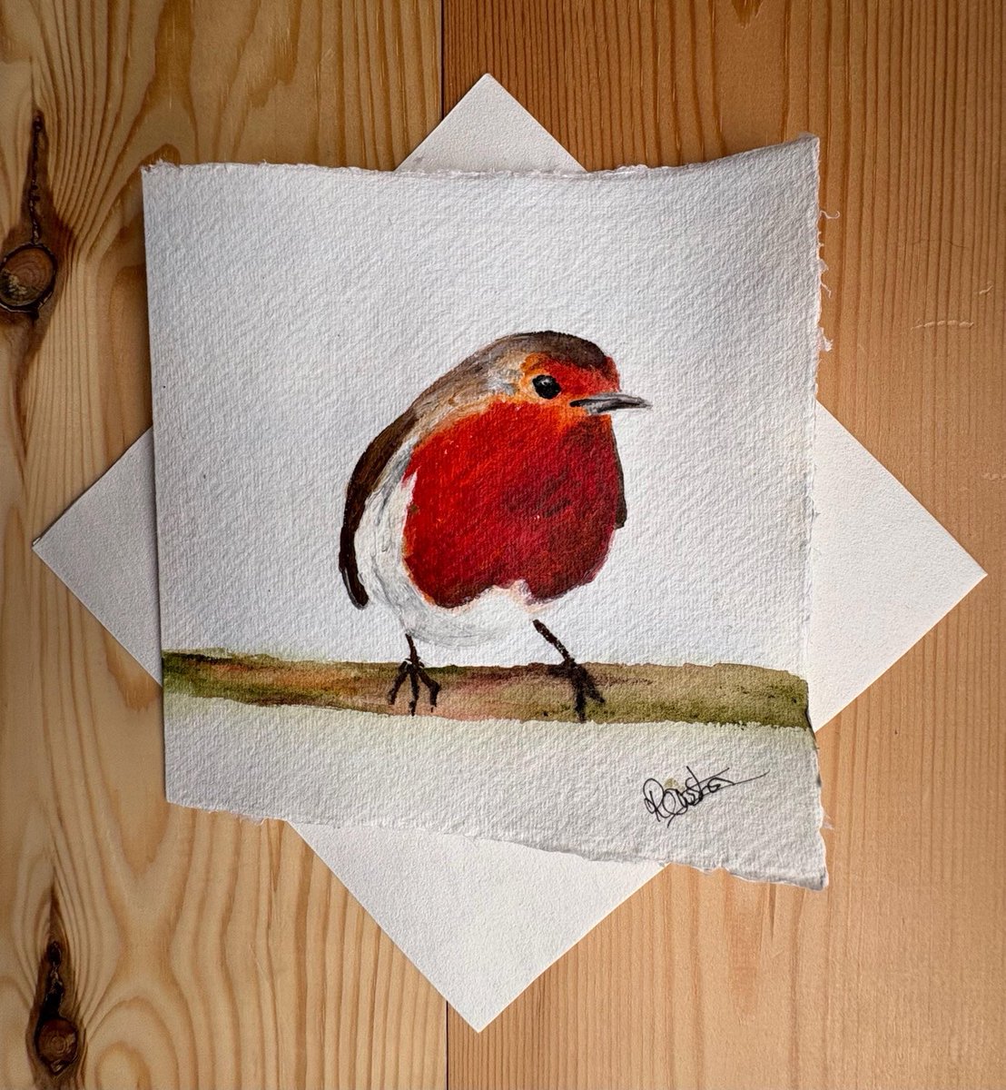Hand Painted Robin Card granvillestudio.etsy.com/listing/439345…
All cards are posted out 1st class in a hard backed envelope #christmas #etsyuk #owstonart