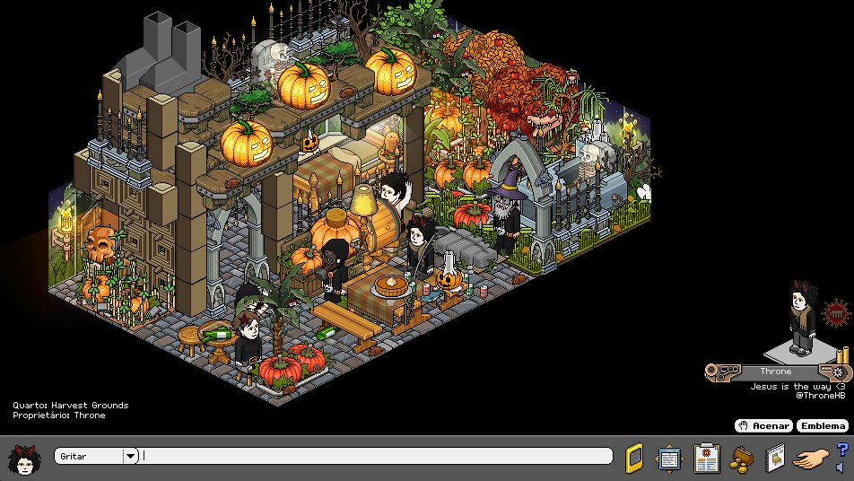 ThroneHB's tweet image. Além do Bosque há uma cabana abandonada e o cenário é dos campos de colheita tomando todo o território. Bem que disseram que os ventos tortuosos iriam trazer algo diferente esse ano...🍃
📍Habbo Origins 🇧🇷
👷🏻Throne 
@HabboOrigins @SulakeMorgana 
#HabboOrigins
#HabboHotelOrigins