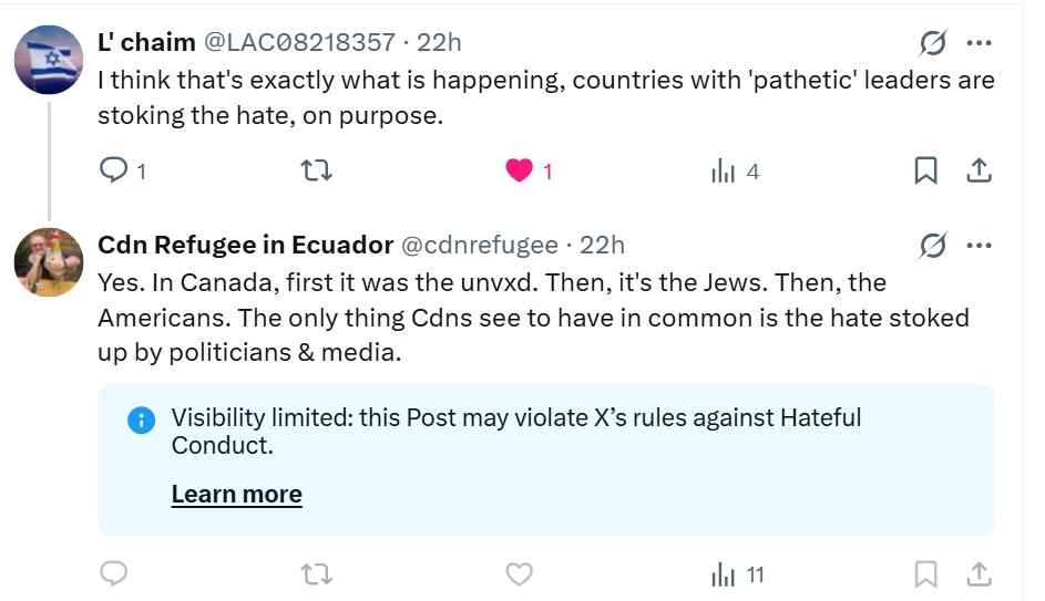 So, <a href="/X/">X</a> <a href="/elonmusk/">Elon Musk</a>: this is the latest reply/post your algorithm has censored as 'hateful.' PLEASE TELL ME WHAT IS HATEFUL ABOUT WHAT I SAID. PLEASE. Especially in light of all the actual Jew-hate you allow. Please fix your dang algorithm. Thank you.