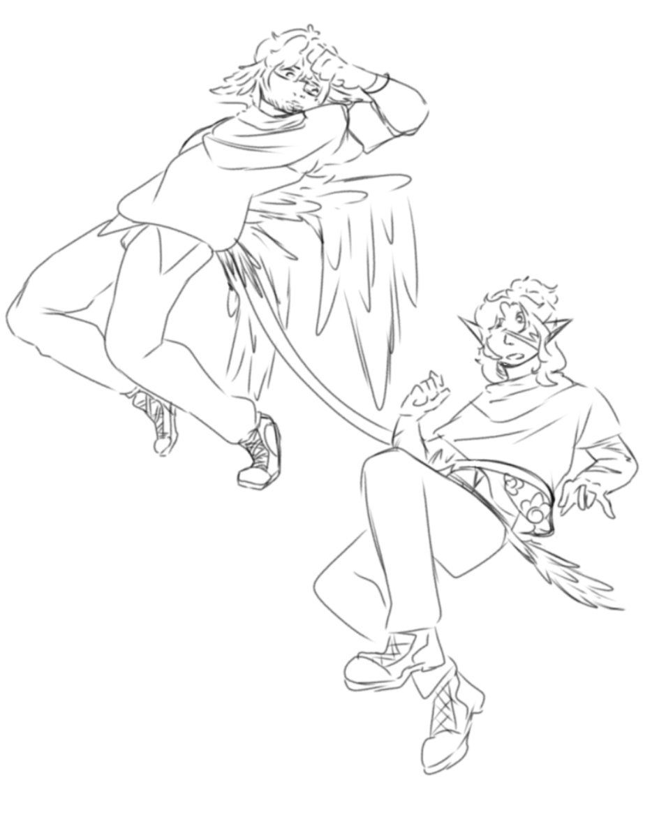 BunnyBlend's tweet photo. Grian and scar abd also scott with aerial silks? Just some sketches https://t.co/blT3uJSpnc