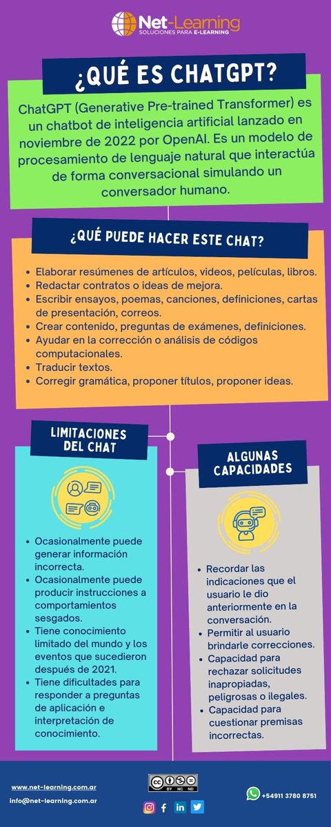 Hoy blog analizamos cómo ChatGPT impacta en la educación, explorando sus fortalezas, desafíos y oportunidades en el aula ➨ net-learning.com.ar/blog/chatgpten…

#ChatGPT #inteligenciaartificial #IA #educación #tecnología
