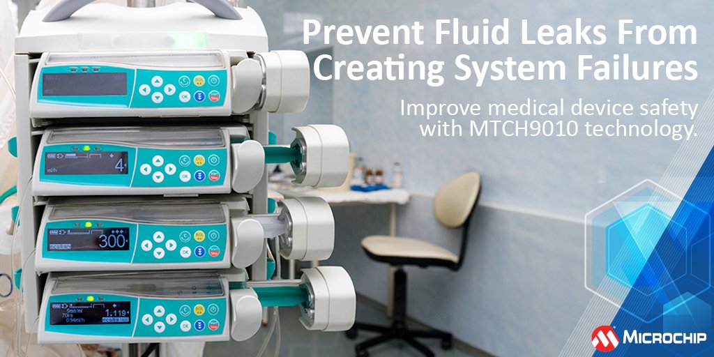 MicrochipTech's tweet image. Avoid catastrophic failures in medical systems—detect minute fluid leaks before they escalate. Discover how our MTCH9010 enables reliable, ultra-low-leak detection for safer devices. Read the blog: mchp.us/4ooEGD8. #MedicalDevices #LeakDetection #Safety