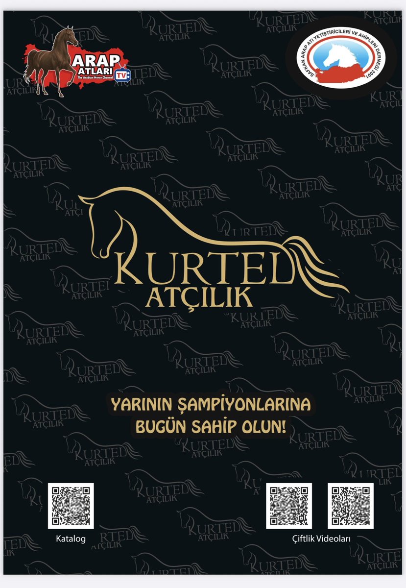 “(SAAYSD) Safkan Arap atı yetiştiricileri sahipleri derneğinin katkılarıyla yapılacak olan kurtel tay satışları 30 ekim Perşembe günü İstanbul Veliefendi hipodromunda yapılacaktır ayrıca YouTube’dan <a href="/arapatlaritv/">ARAP ATLARI TV</a> kanalından canlı yayın izleyebilirsiniz” #Saaysd #taysatış