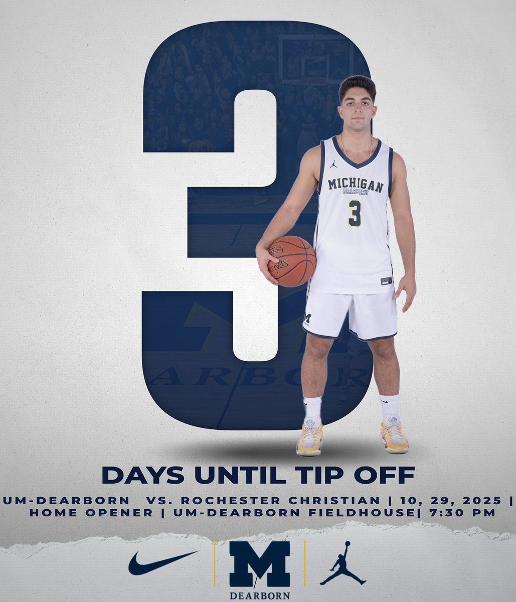 3 Days. Home Opener. 7:30. Dearborn Michigan.