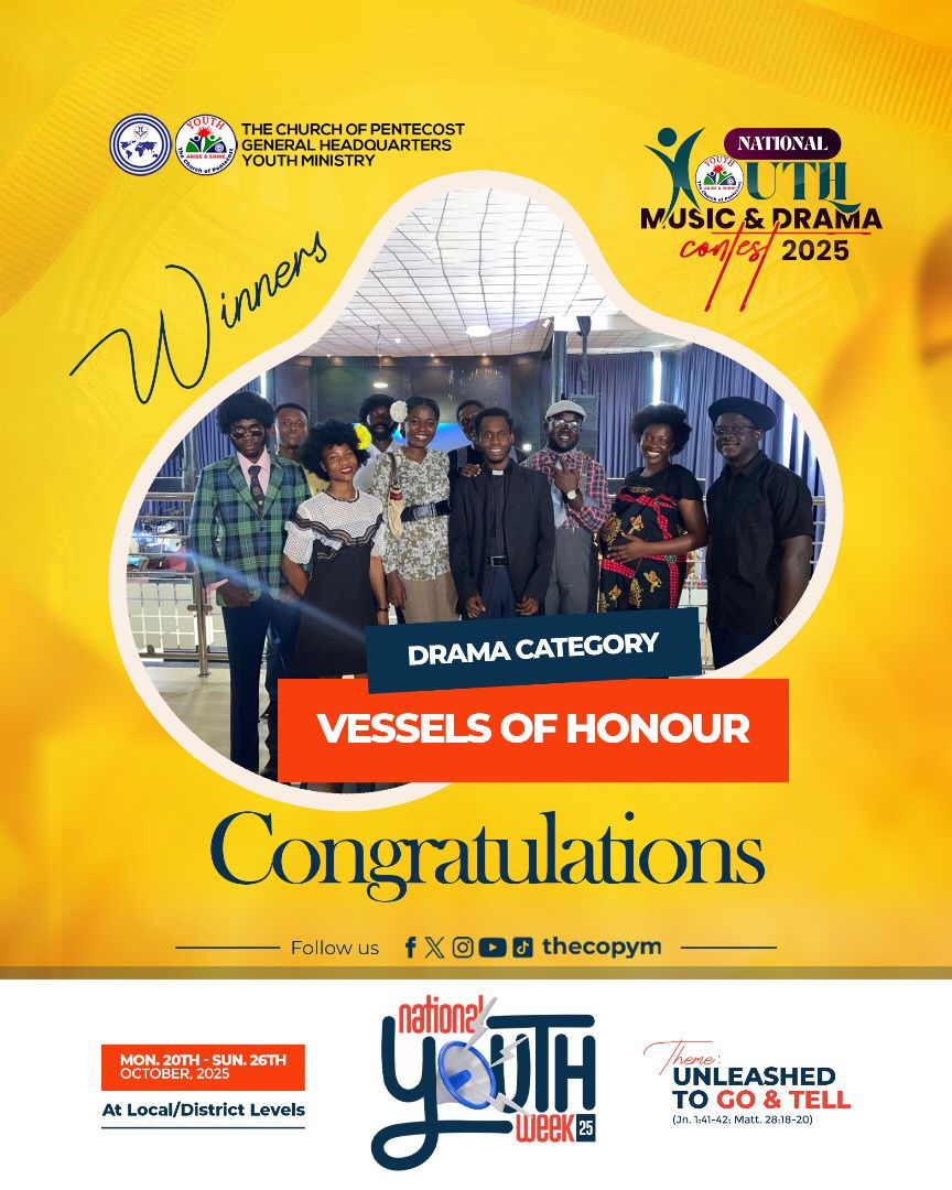 thecopym's tweet image. Congratulations to Vessels of Honour for winning the Drama Category at #NYMDC2025! 🎭 

Your performance was more than drama — it was a divine message brought to life. 

Keep shining on every stage you step onto.

#NYWC25 | #GoAndTell | #PossessingTheNations