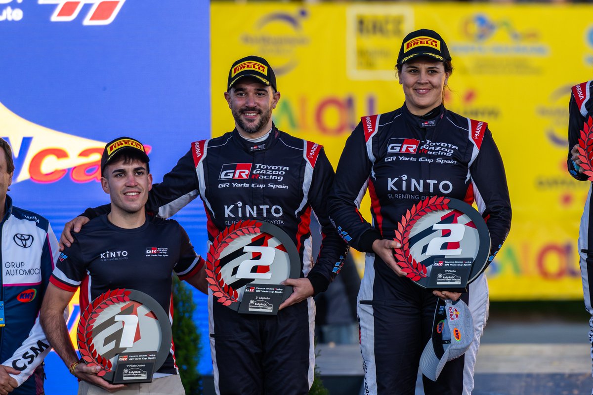 TGR_Spain's tweet image. 🏆 Los podios, después de rallyes tan duros como el @RallyRACC 2025 saben incluso mejor 🍾. 

A partir de mañana ya a pensar en La Nucía 🔜.

#TeoMartínMotorsport #MSISpain #GRYarisRZ