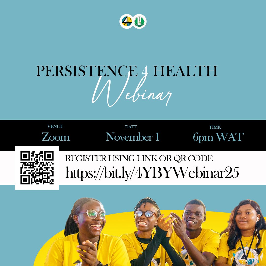 Interested in applying for the Persistence 4 Health Open call? Join us for the Persistence 4 Health Webinar on the 1st of November by 6pm WAT on Zoom. We would love to have you! Link🔗 bit.ly/4YBYWebinar25

#hiv #aids #herpes #hivpositive #hivawareness #hsv #hivaids
