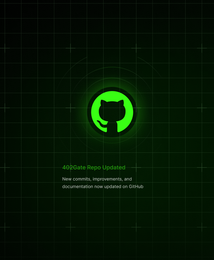 402Gate's tweet photo. 🧠 402Gate Repository Updated

New commits, improvements, and documentation now Updated on GitHub

Explore the latest progress and contribute to the ecosystem

🔗 https://t.co/tJQ8SdWhFC

#402Gate #Solana #OpenSource #Web3 #402G #x402 https://t.co/rd78gXtDO6
