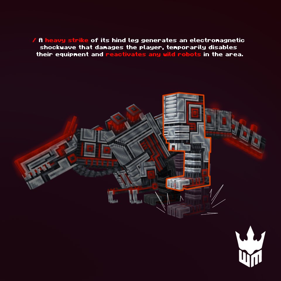 The Redstone Tyrant just wants to give you a big hug 🫂

Almost 30K downloads in less than a week 💀💀💀

- <a href="/CurseForge/">CurseForge</a>: curseforge.com/minecraft-bedr…

- <a href="/MCPEDL/">MCPEDL</a>: mcpedl.com/redstone-caves/

#Minecraft #MinecraftMod #MinecraftArt #Blockbench #pixelart #MinecraftAddon #MinecraftCreator