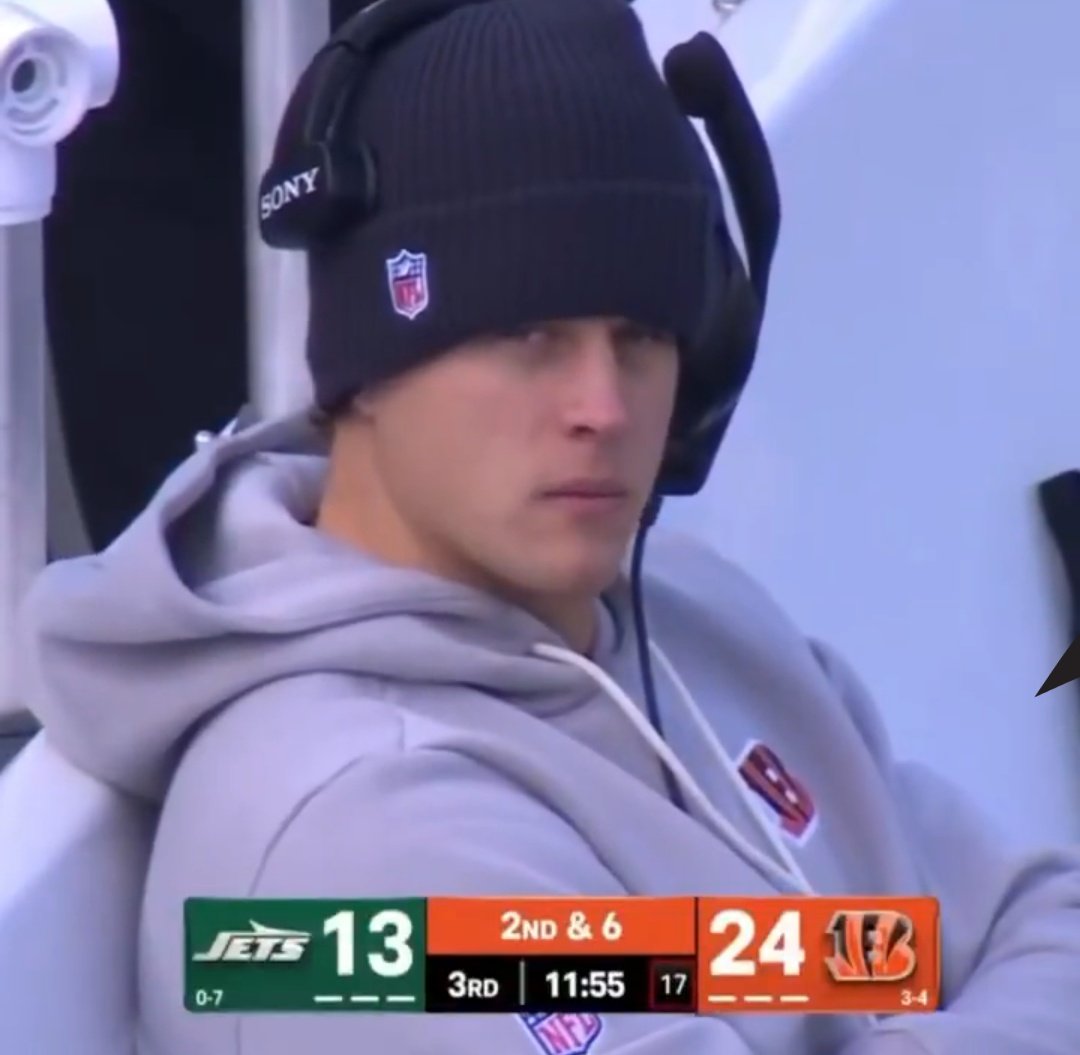 Coach Burrow in the headset