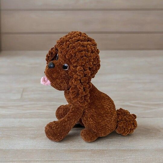 Poodel toy Low sew crochet pattern weavecrochet.com/17078-poodel-t…