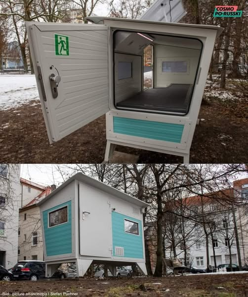 gozefinagold's tweet image. Aziza Xalafova
Это - &quot;спальная капсула&quot; для бездомных в немецком городе Ульме. 
В отапливаемом мини-домике в холодное время года может переночевать каждый, у кого нет крыши над головой. 
В 18 часов дверь открывается автоматически, и бродяга может устраиваться на ночлег. &quot;Ульмские…
