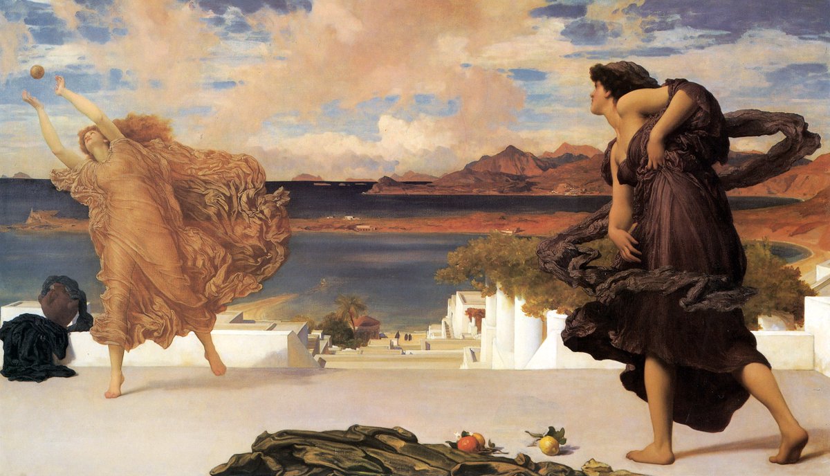 Archaeology & Art (@archaeologyart) on Twitter photo Greek Girls Playing at Ball. Artist: Frederic Leighton. Date: c. 1889 AD. Medium: oil on canvas. Dimensions: 112.6 × 196 cm. Collection: The Dick Institute, Kilmarnock, East Ayrshire Council. Greek Girls Playing at Ball. Artist: Frederic Leighton. Date: c. 1889 AD. Medium: oil on canvas. Dimensions: 112.6 × 196 cm. Collection: The Dick Institute, Kilmarnock, East Ayrshire Council.