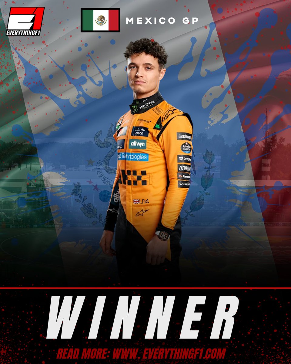 Lando Norris takes the victory in a pretty dominant display, the McLaren driver now takes the lead in the drivers championship. 

Charles LeClerc and Max Verstappen round off the podium! 
#f1twt