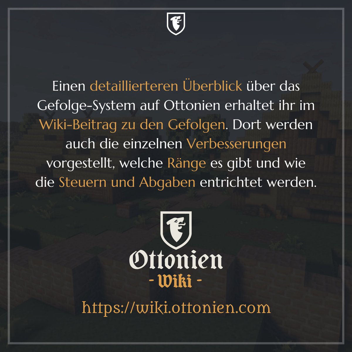 Ottonien - Historisches Minecraft RPG tweet media