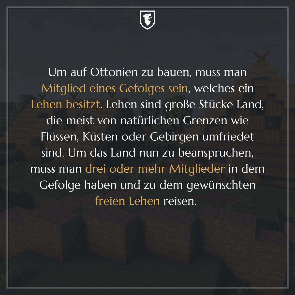 Ottonien - Historisches Minecraft RPG tweet media
