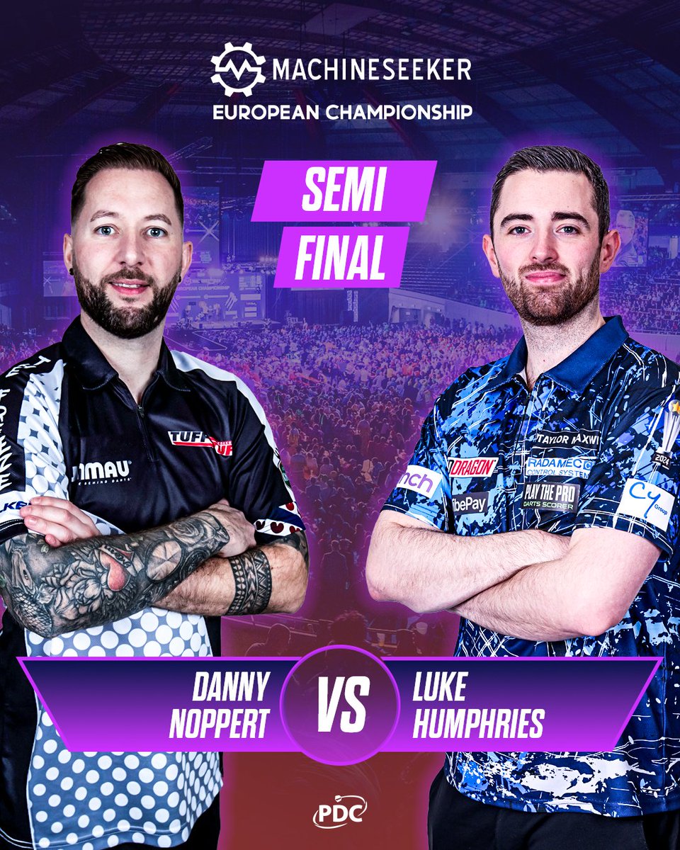 NOPPERT 🆚 HUMPHRIES

Danny Noppert takes on Luke Humphries in the second of our Semi-Finals...

Who will take on Gian van Veen in the final?

📺 bit.ly/2025ECLive
#ECDarts