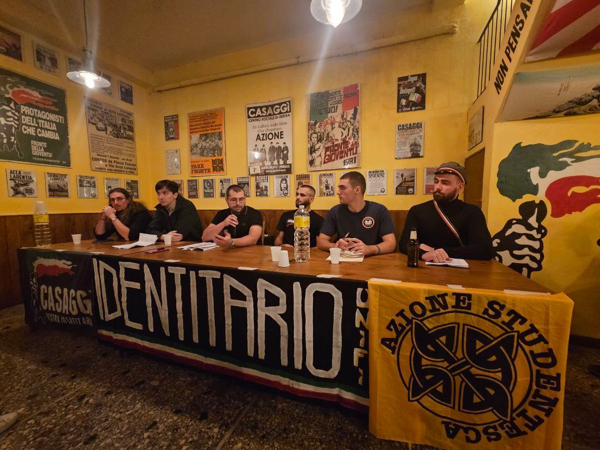 Óige Náisiúnach &amp; National Party members were honoured to have attended a recent conference in Florence hosted by Casaggì Firenze. Also in attendance were youth organisations La Cocarde Etudiante (France), Nationalistische Studentenvereniging (Flanders), and Alternativa