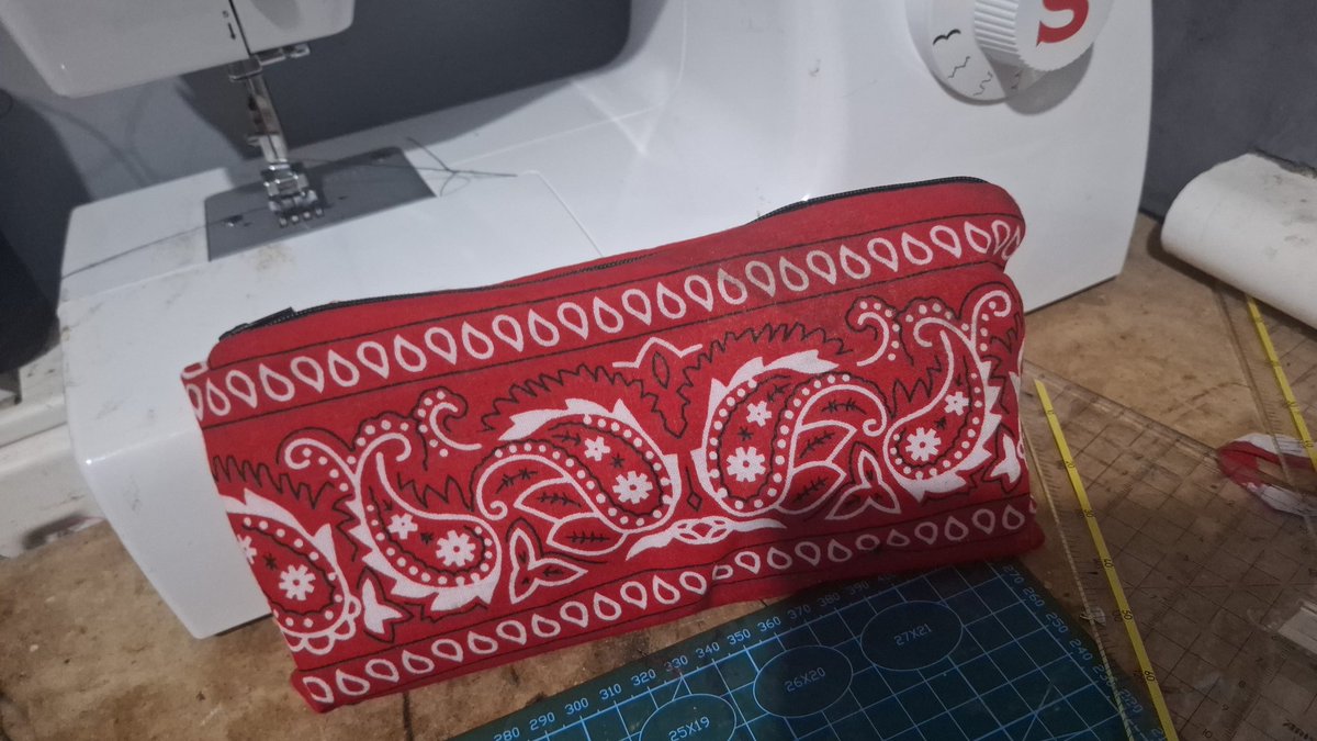 New FF pencil case ( made from old hanky - new life keeping the history