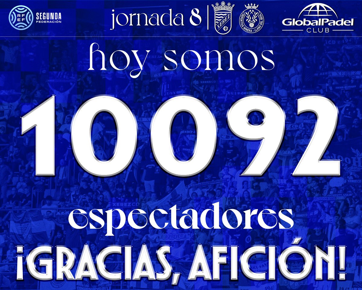 XerezCD_OFICIAL's tweet image. 🤯 Lo clasico 𝑴𝒂𝒅𝒆 𝒊𝒏 𝑿𝒆𝒓𝒆𝒛. Estais auténticamente locos de la cabeza.

1️⃣0️⃣.0️⃣9️⃣2️⃣ Xerecistas dejándose la garganta por ti, Xerez.

#XerezMinera