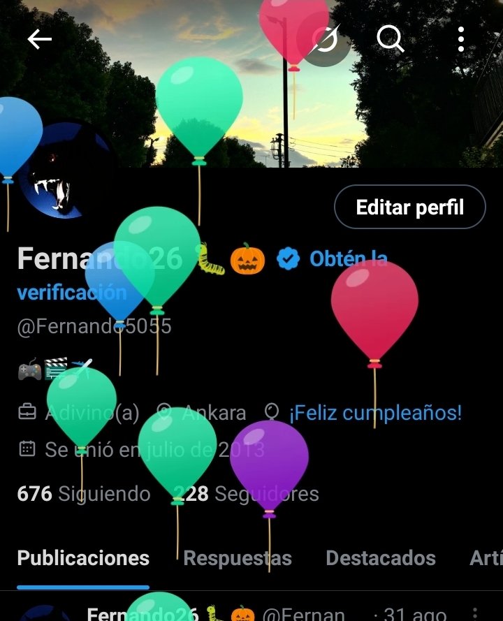 Fernando5055's tweet photo. Hoy es mi cumple!! 🥳🎉 https://t.co/6IAxay3S7Y