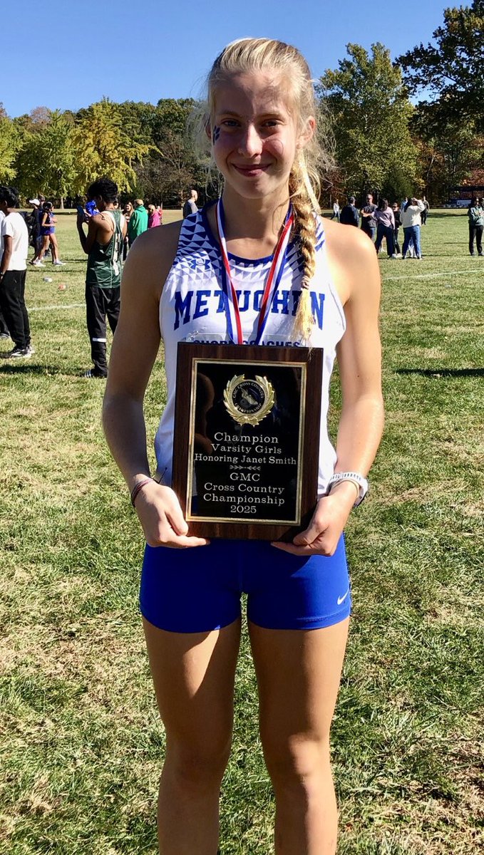 Congratulations to Metuchen Girls Cross Country!
Team Runner Up at the GMC Championships!

Outstanding team effort with 5 PRs &amp; season best team average of 20:30. Reached all team goals!

Our own, junior Ella Andersen, is the GMC Champion running 18:35 - MHS #2 at Thompson Park!