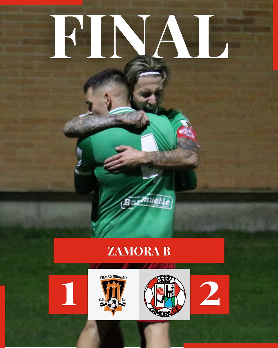 𝙕𝘼𝙈𝙊𝙍𝘼 ‘𝘽’ | ✅ Jornada 7

<a href="/CRCF_oficial/">Ciudad Rodrigo CF</a> 1️⃣ 🆚 2️⃣ Zamora B

#EscuelaZCF |
#ElCorazonDelClub ❤🤍