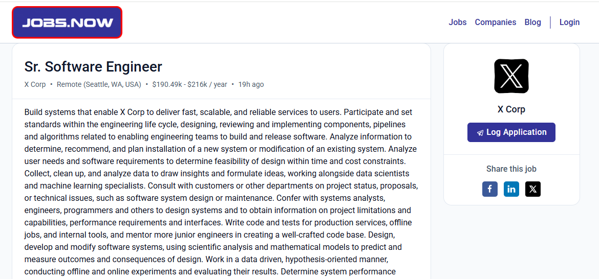 JobsNowPR's tweet image. Twitter (or X) is still on the PERM job game - check this fresh fully remote software engineer role for up to 216k
using Job Posting Today as an application portal (a website run by an immigration application company)