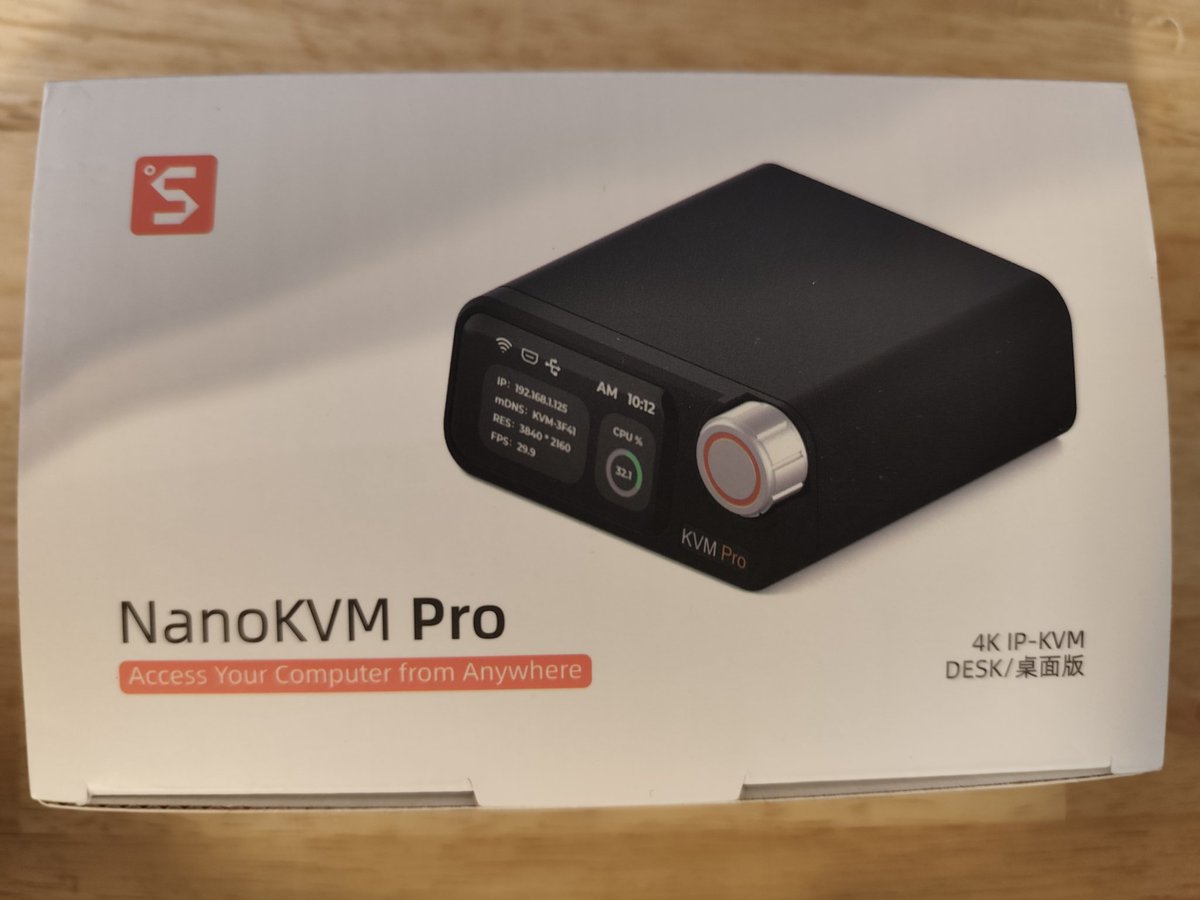 Ahah, enfin reçu le petit NanoKVM Pro de <a href="/SipeedIO/">Sipeed</a>