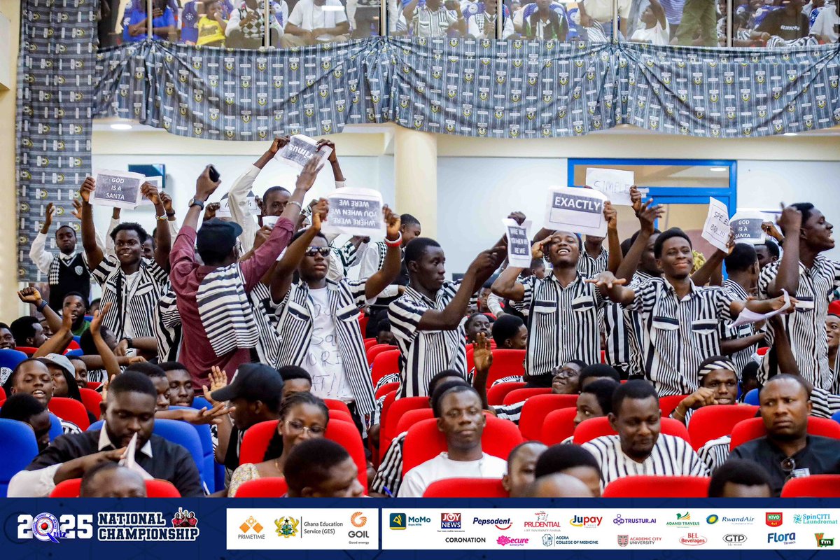 AdisadelCoIIege's tweet image. Congratulations to our exceptional trio on a phenomenal 82-point victory in the #NSMQ 1/8th stage.
Brilliance and teamwork on full display. Keep the momentum and go all the way for the ultimate crown!  #NSMQ2025 #PRIMUS 🦓