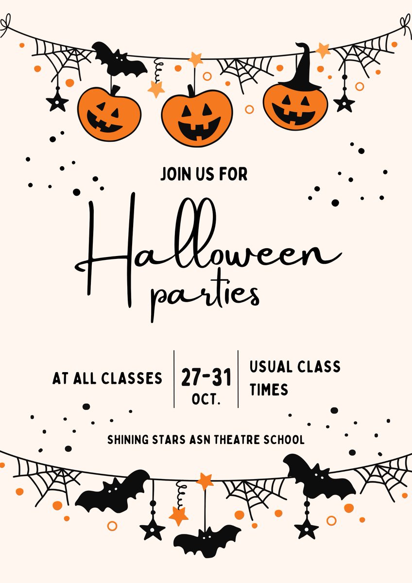 Halloween Party week this week at all classes 🎃🧡. 

❗If anyone doesn't want to dress up, they don't need to. There is a prize for best dressed.