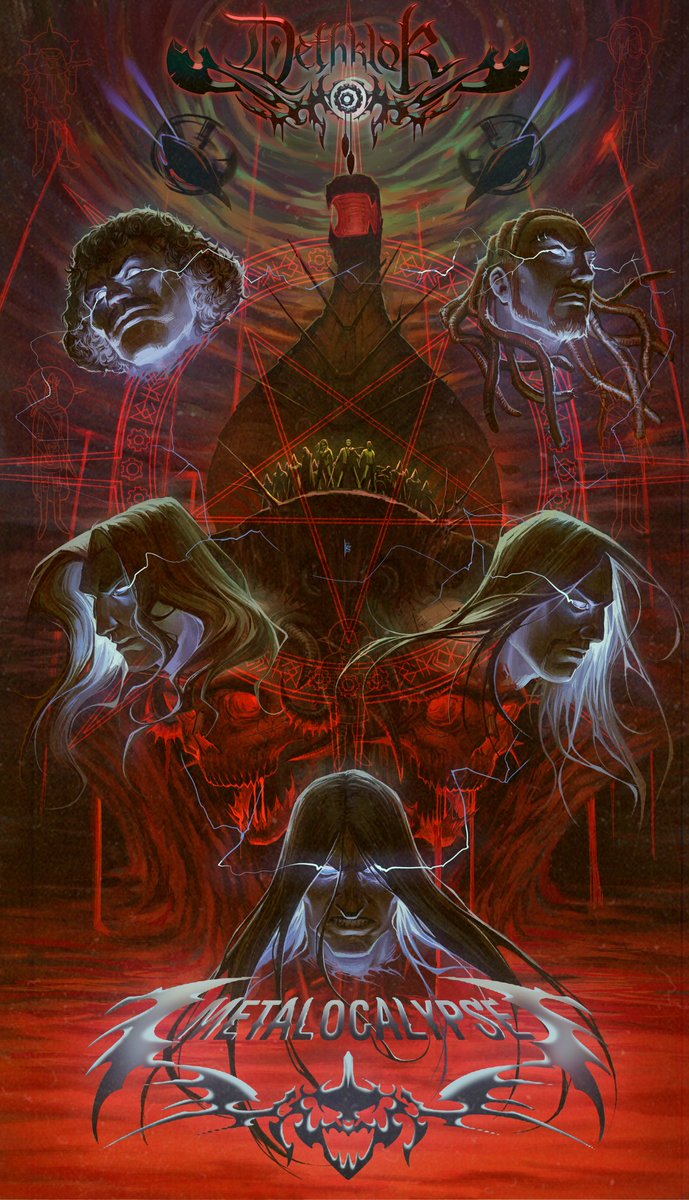 I've been into Metalocalypse this whole year and recently drew this art
#metalocalypse <a href="/brendonsmall/">Brendon Small</a>