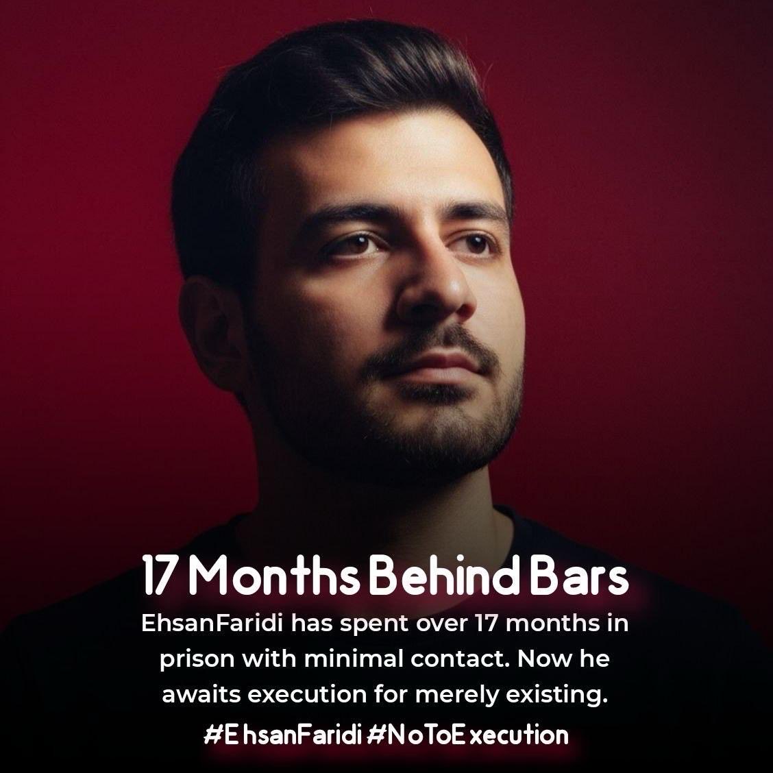 #احسان_فریدی در زمان بازداشت، کمتر از ۲۰ سال داشت.
مادرش گفته: «۱۷ ماه است که پسرم پشت میله‌های زندان با امید و ترس نفس می‌کشد.»
چقدر باید بگذرد تا عدالت حتی نگاهی به چشمان این مادر بیندازد؟
#نه_به_اعدام