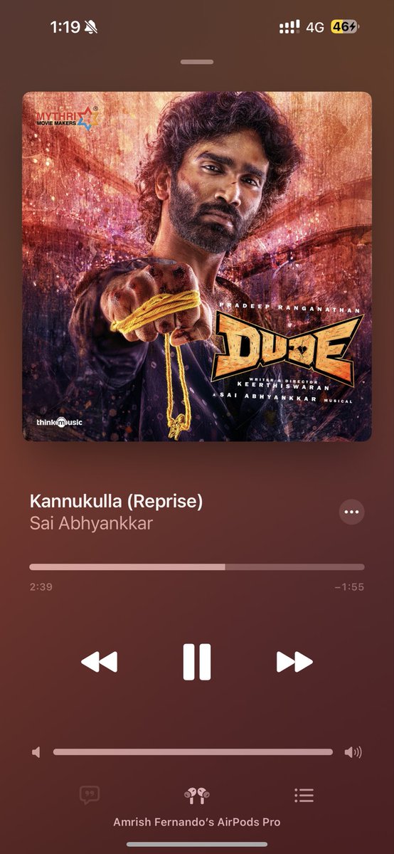 antonamrish123's tweet photo. @SaiAbhyankkar im forever grateful for this! 

This is absolute magic !! 

the best work from ur discography! 

#Dude #SaiAbhyankkar https://t.co/g7VxxAHSAi