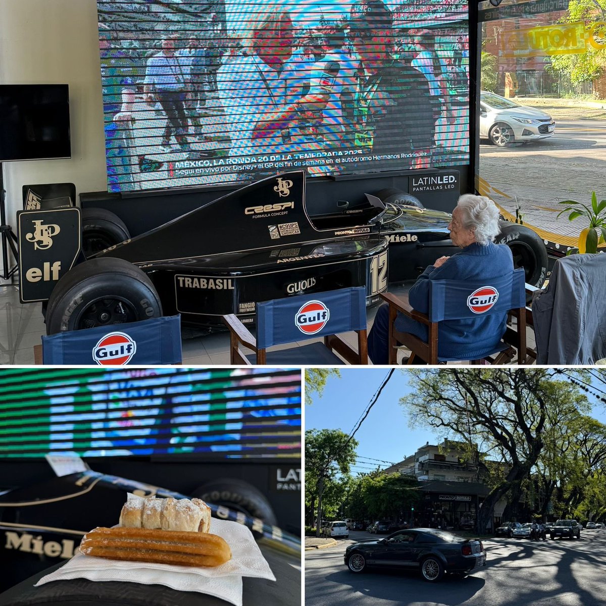 <a href="/F1/">Formula 1</a> <a href="/bizarrap/">bzrp</a> #EstoPasaAhora
🔹Acassuso (BsAs): La Abuela F1, los carspotters de Pepino, el Crespi F1 y las facturas de Béccar ya llegaron a Pronto Rótulo.
🔹Transmisión en vivo y en pantalla gigante del #MexicoGP , alentando a Franco Colapinto.
🔹Más: autoblog.com.ar/tag/franco-col…