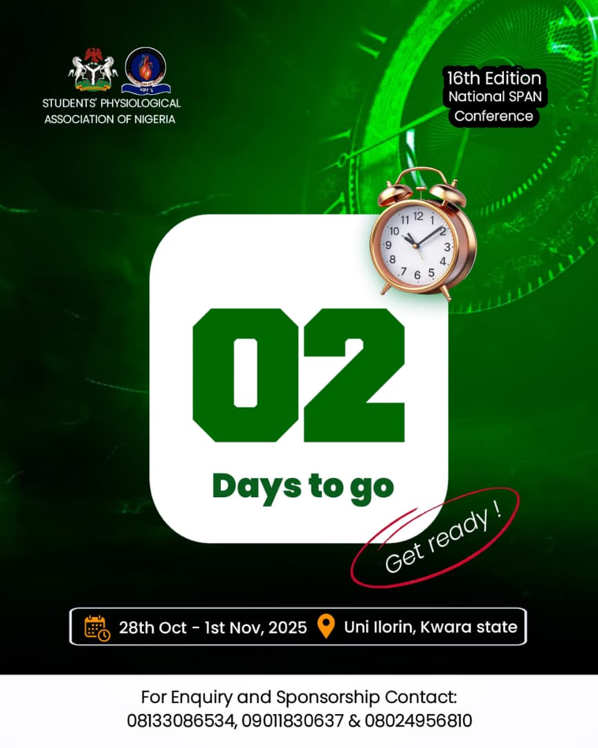 STUDENTS' PHYSIOLOGICAL ASSOCIATION OF NIGERIA tweet media